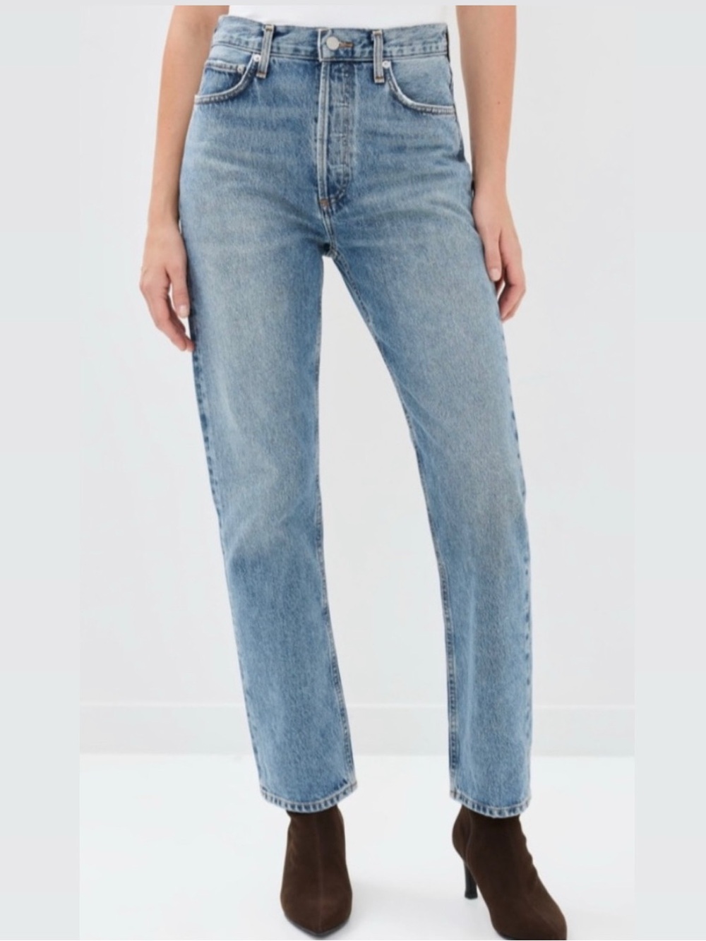 Agolde Pinch Waist High Rise Straight Jeans - Size 25.